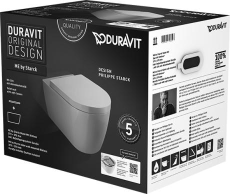  Duravit ME by Starck Rimless 45290900A1 (  2529090000 +  SoftClose 0020090000)