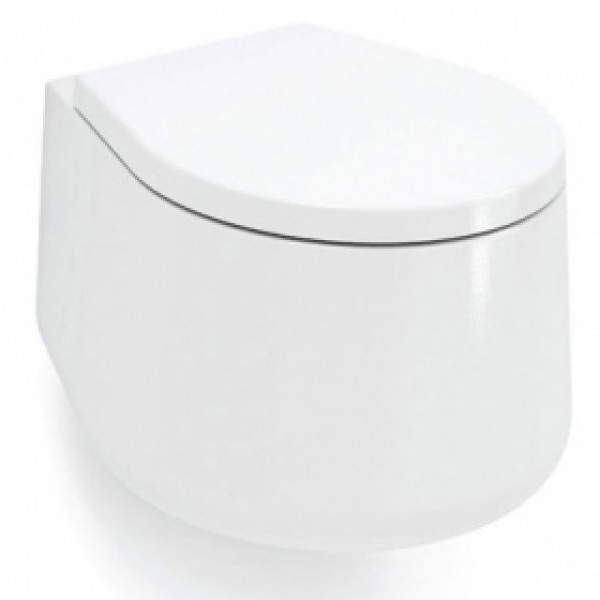 Унитаз подвесной Disegno Ceramica Catino 8054 B +Сиденье с микролифтом, белое 8052-F B