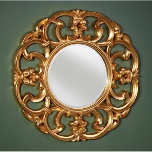 Зеркало 100x100 Deknudt Mirror "Garland Gold" 9038.AGB