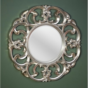 Зеркало 100x100 Deknudt Mirror "Garland Silver" 9038.AHB