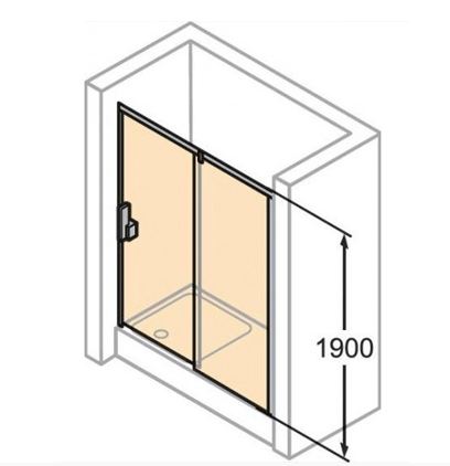 Дверь 2-х секционная Huppe 100/190h X1 120401.069.321